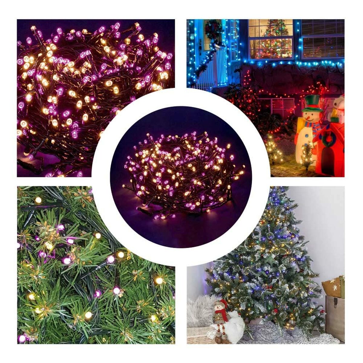 LED-Lichterkette 6 W Rosa Warmes Weiß 50 m 25 X 20 X 18 CM